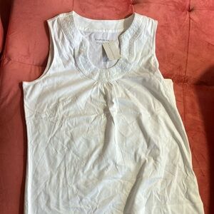 NWT Cream Embroidered Top